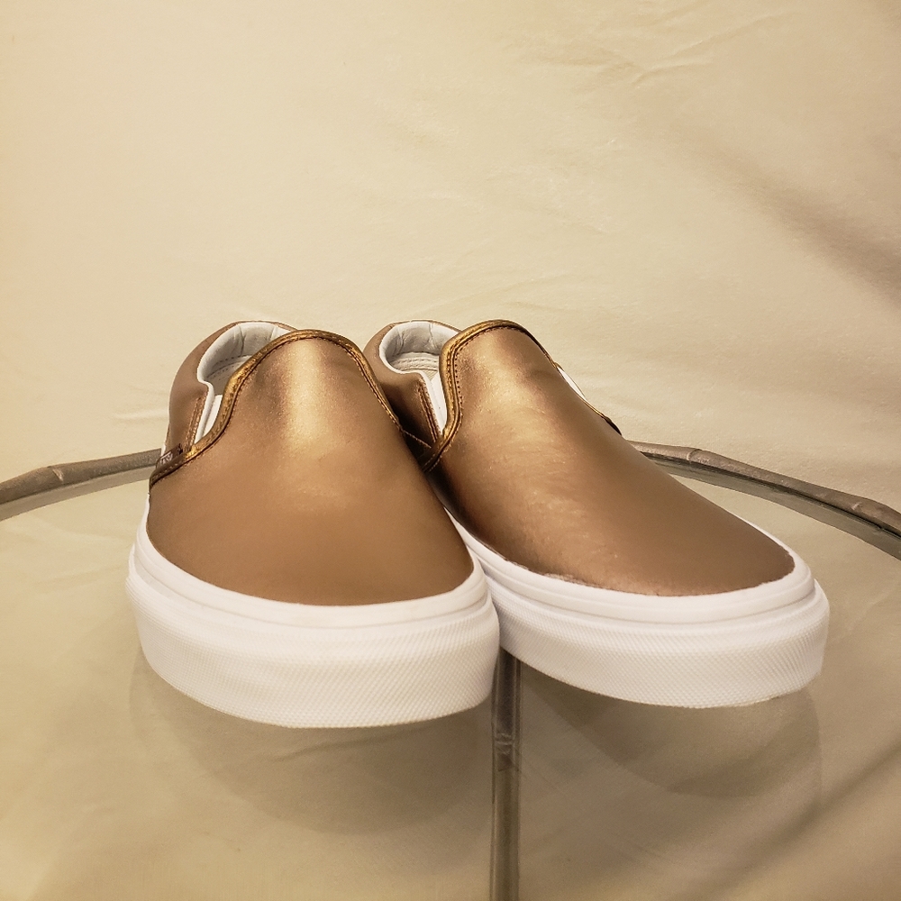 Gold Van's Slip-ons